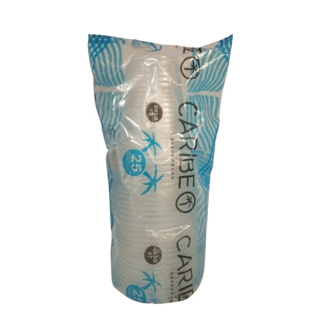 Vaso 7onz x 25und Transparente Caribe