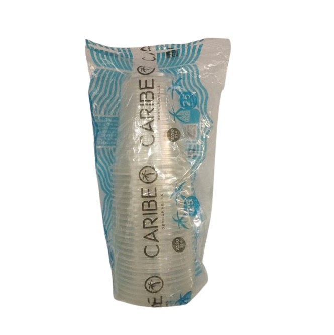 Vaso 14onz x 25und Transparente Caribe