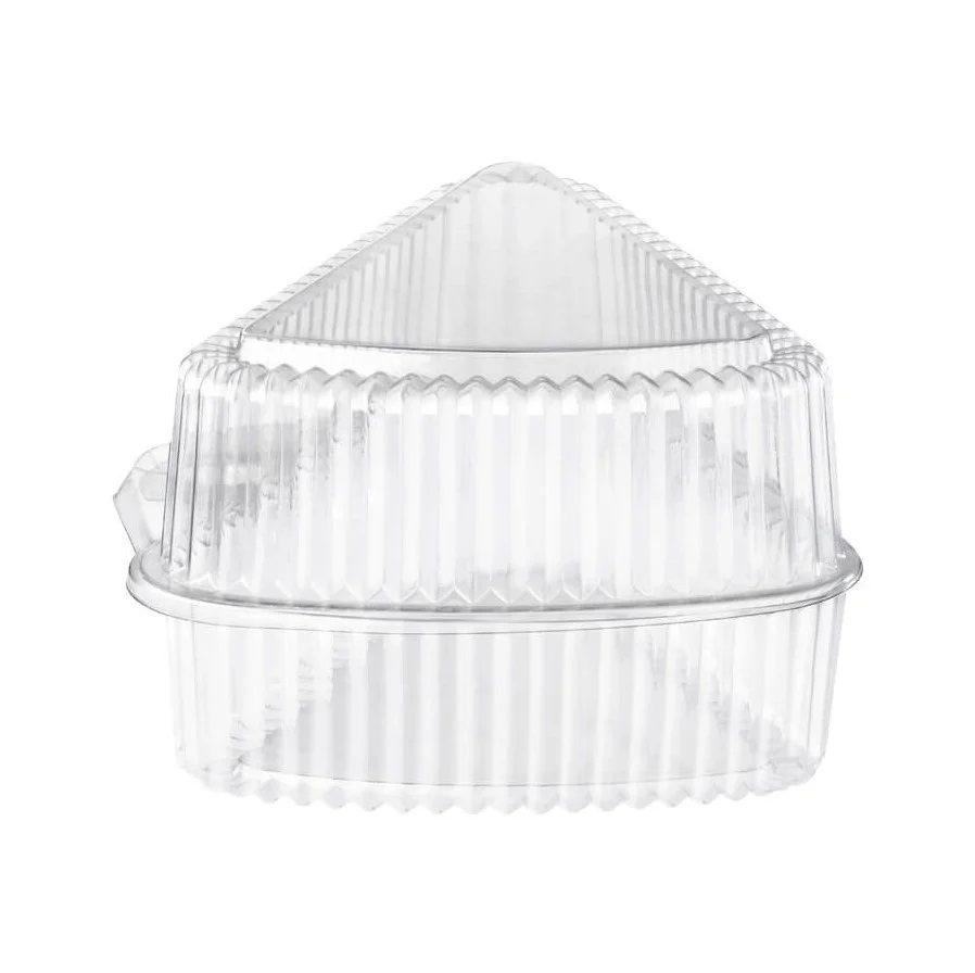 Contenedor Triangular Altura 7cm Cristal Tapa Alta