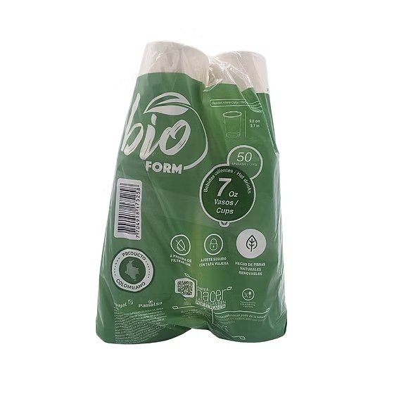 Vaso 7onz x 50und Carton Bioform