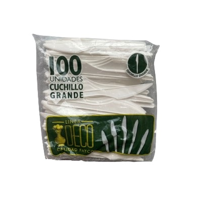 Cuchillo Blanco Deco x 100und