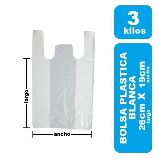 Bolsa 3 Kilos Blanca x 70und paquete
