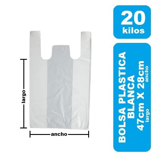 Bolsa 20 Kilos Blanca x 70und paquete