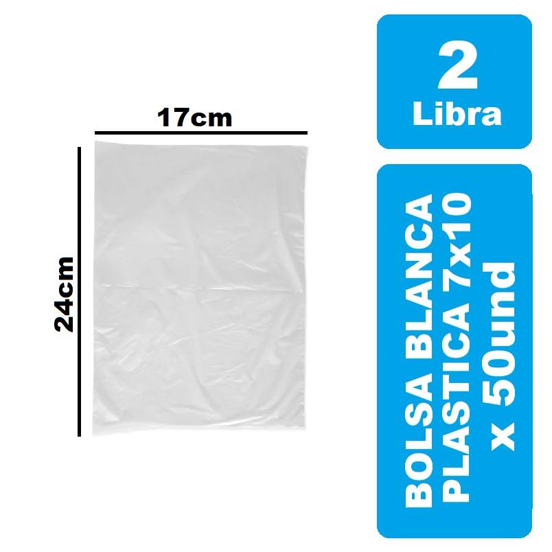 Bolsa 2 Libra 7x10 Blanca
