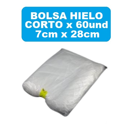 Bolsa Hielo Corto 7cm x 28cm 60und