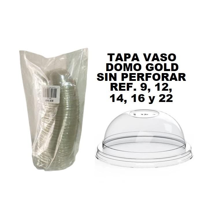 Tapa Vaso Domo Sin Perforar Gold x 50und