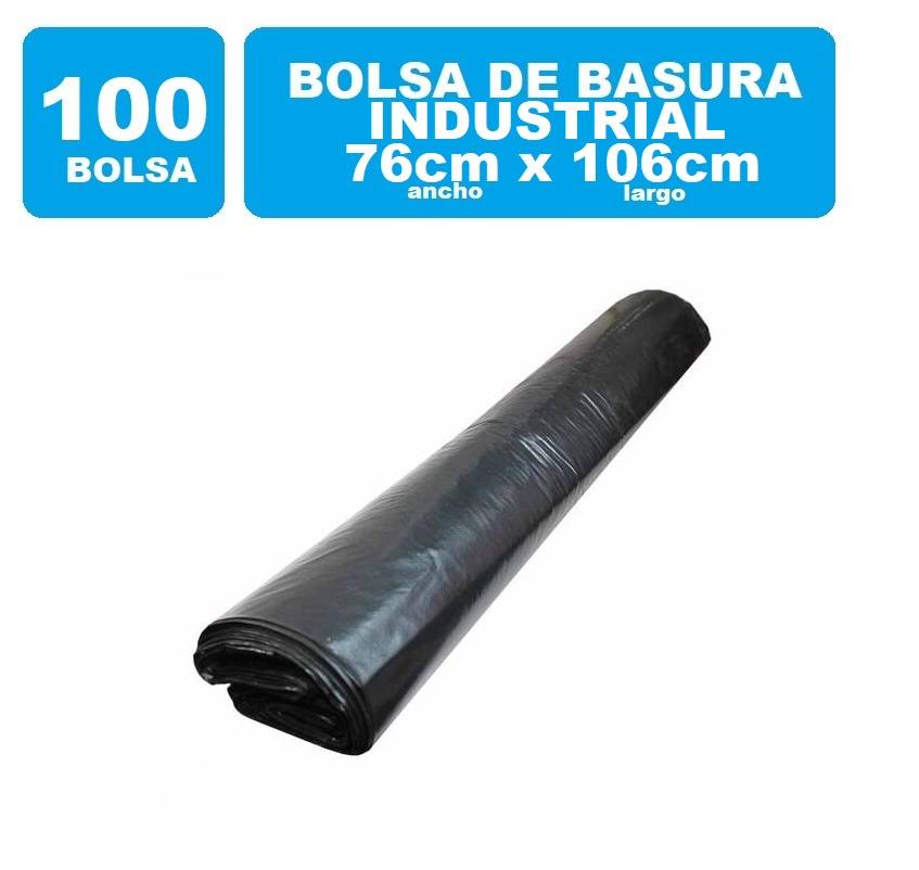 Bolsa Basura ROLLO Industrial Negra x 50und
