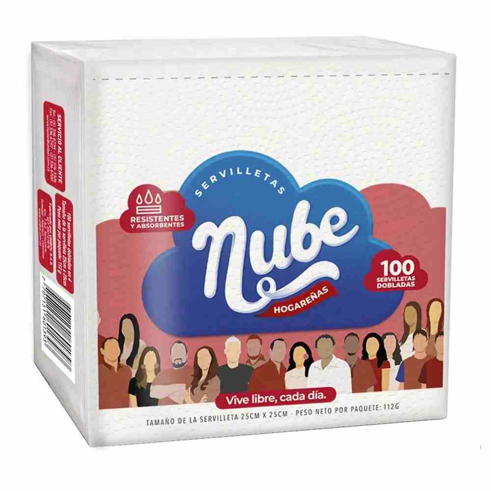 Servilleta Doblada Nube x 100und