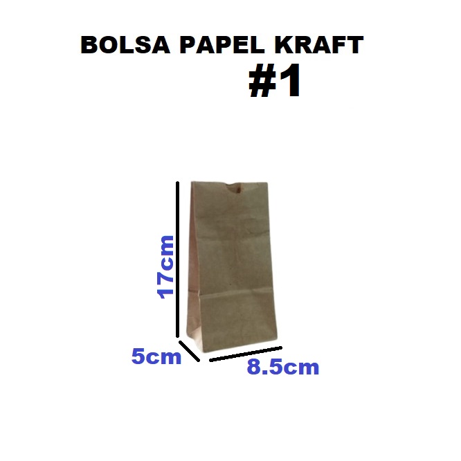 Bolsa Papel Kraft 1 Libra 100und
