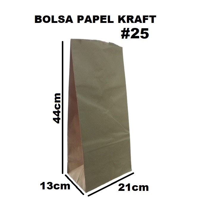 Bolsa Papel Kraft 25 Libra 100und