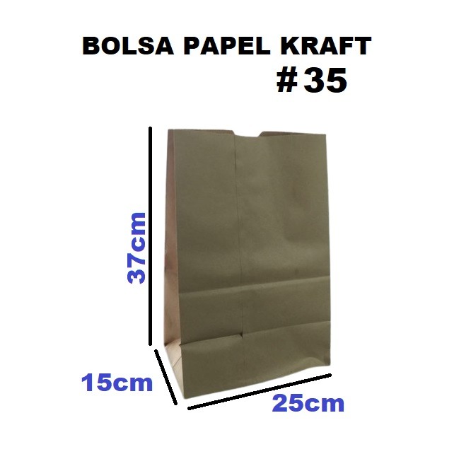 Bolsa Papel Kraft 35 Libra 50und 