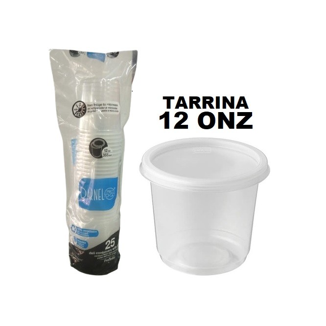 Tarrina 12onz con Tapa x 25und Darnel M Larga