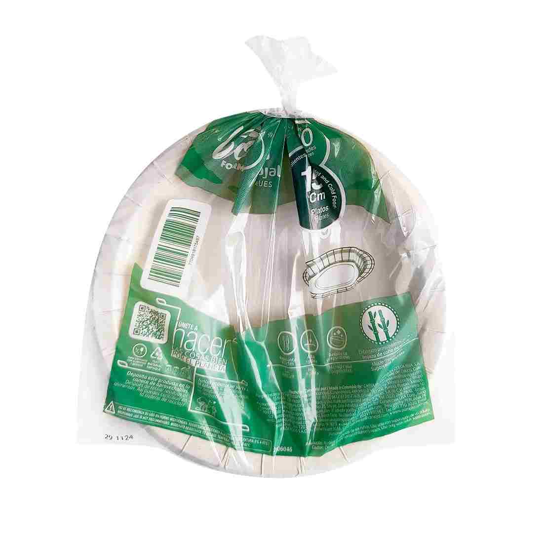 Plato 15cm Llano Carton x 20und Bioform