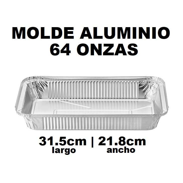 Molde Aluminio 64onz Rectangular