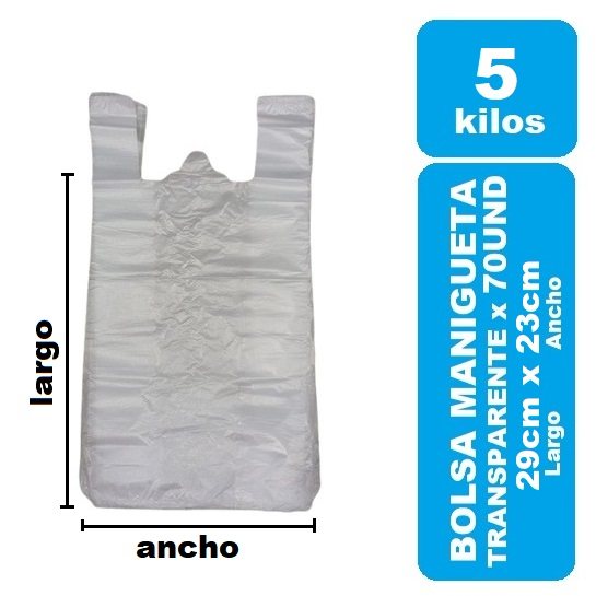 Bolsa 5 Kilos Transparente x 70und paquete