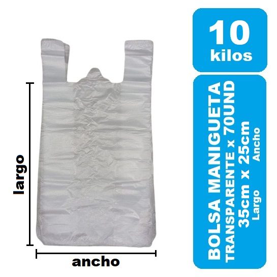 Bolsa 10 Kilos Transparente x 70und paquete