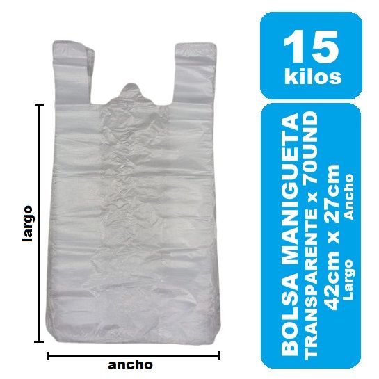 Bolsa 15 Kilos Transparente x 70und paquete