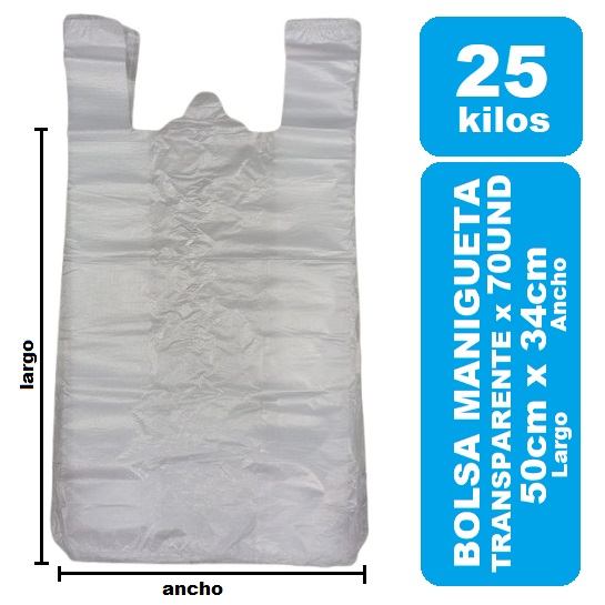 Bolsa 25 Kilos Transparente x 70und paquete