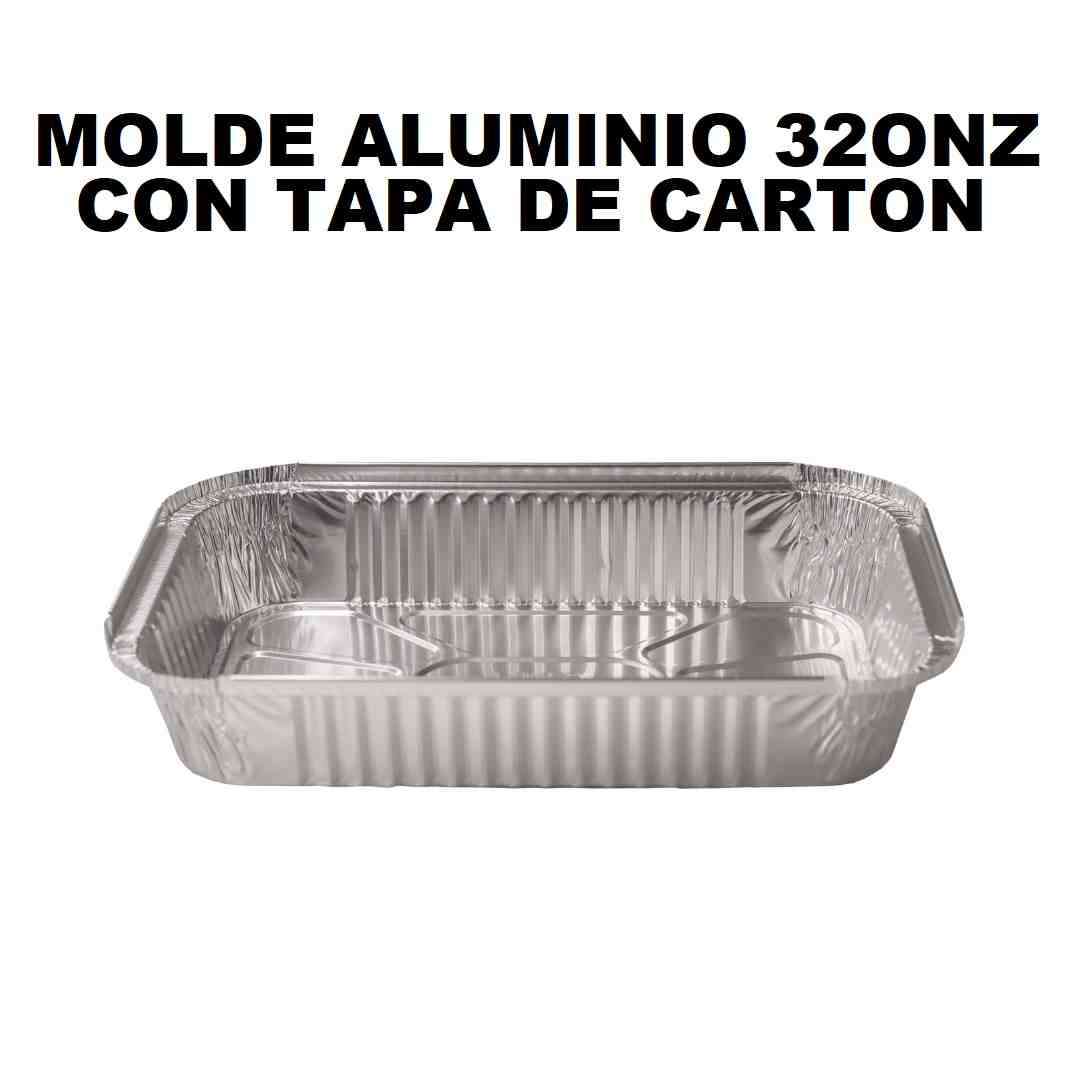 Molde Aluminio 32onz Rectangular Incluye Tapa