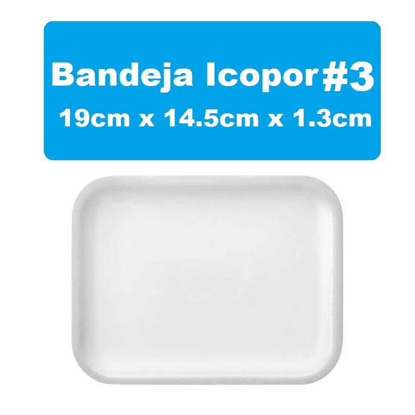 Bandeja 3 Blanca Icopor Plana 1.3cm D200301