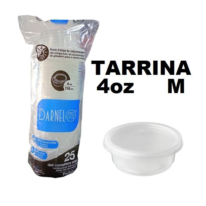 Tarrina 4onz con Tapa x 25und Darnel M Larga