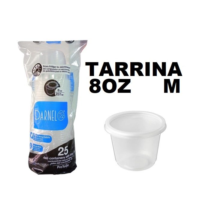 Tarrina 8onz con Tapa x 25und Darnel M Larga