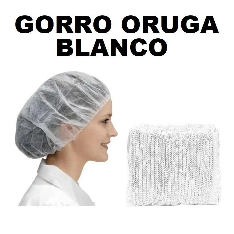 Gorro Oruga Blanco x 100und 
