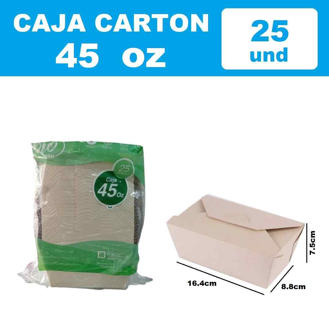 Caja Carton Mediana 45onz