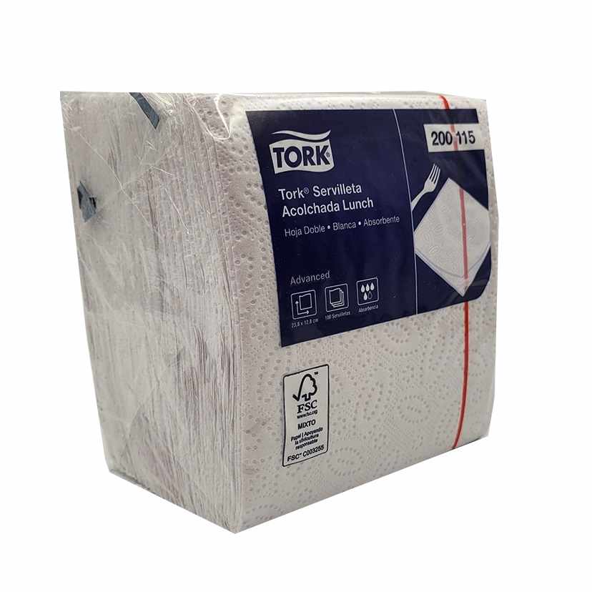 Servilleta Doblada Acolchada Lunch Tork x 100und 200115