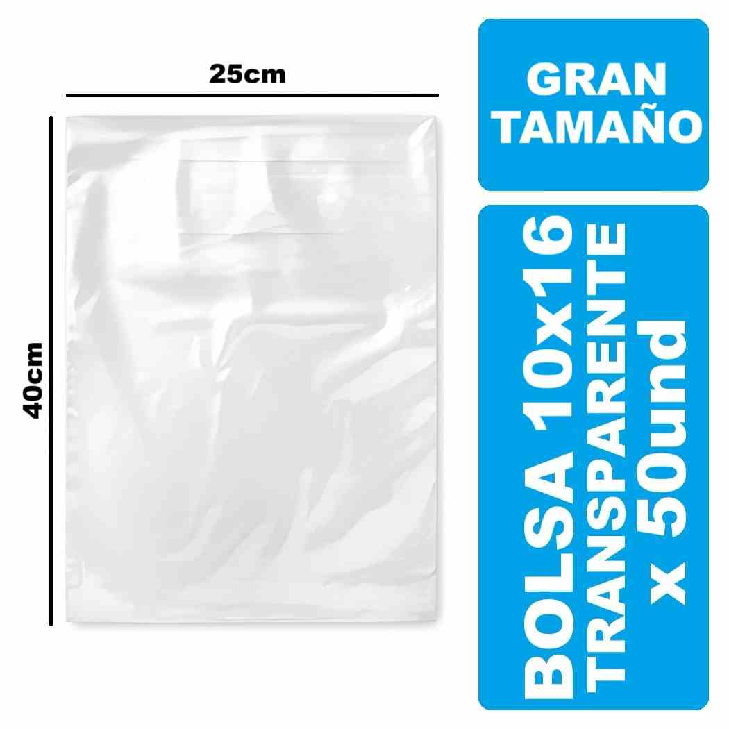 Bolsa Transparente 10x16 Natural x 50und