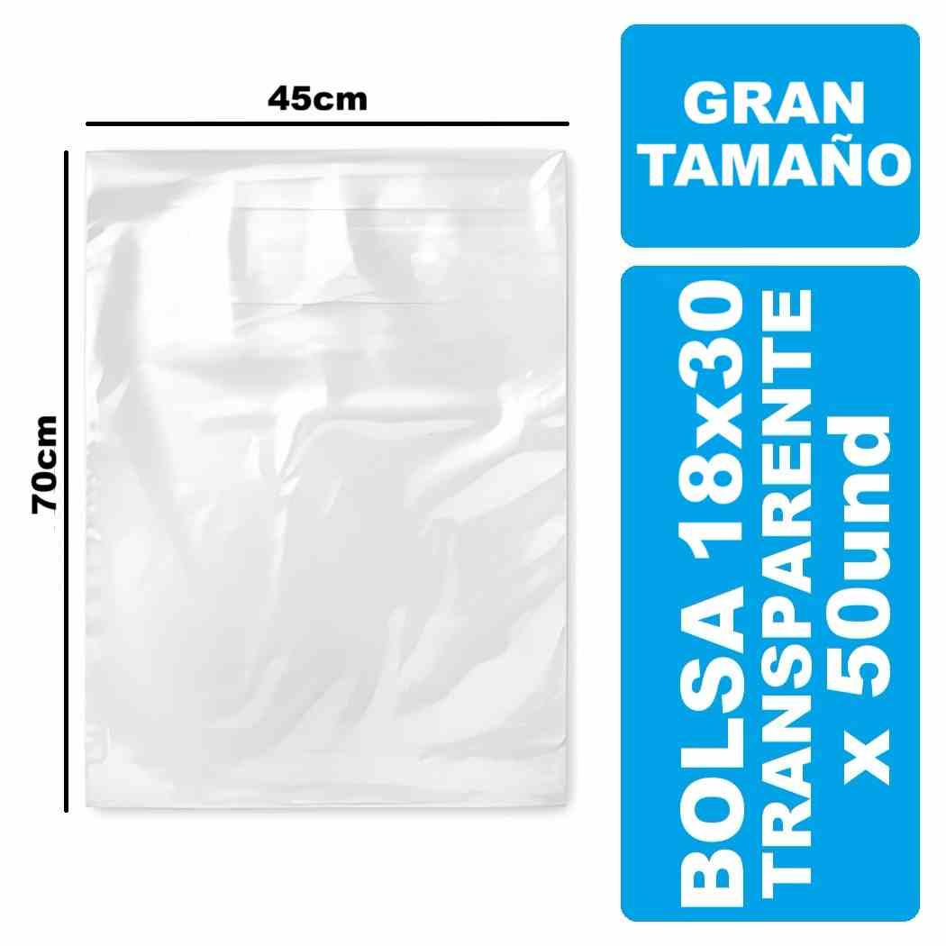 Bolsa Transparente 18x30 Natural x 50und