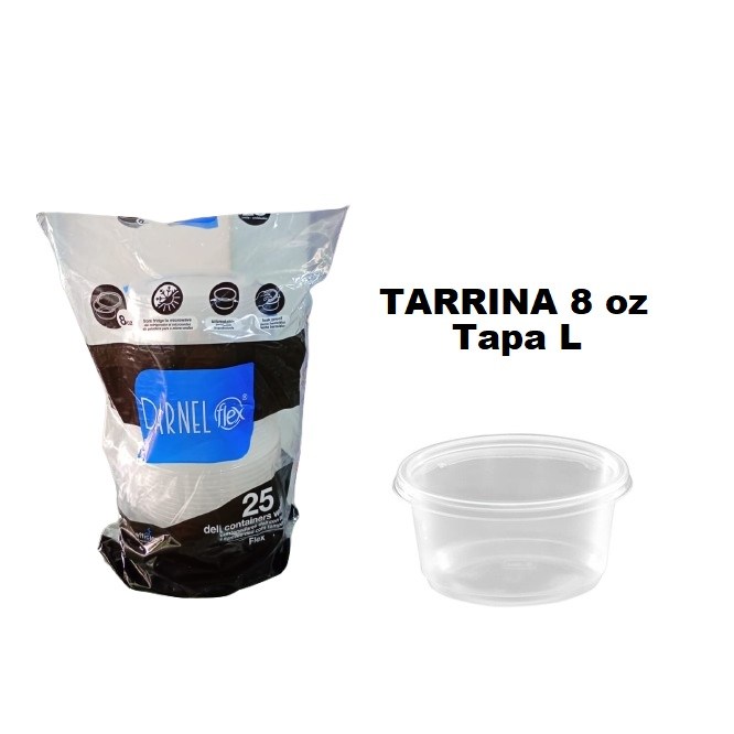 Tarrina 8onz con Tapa x 25und Darnel L Ancha