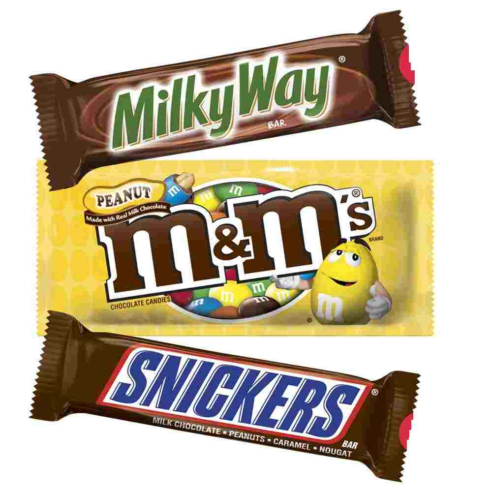 Snicker, Milky Way y M&m