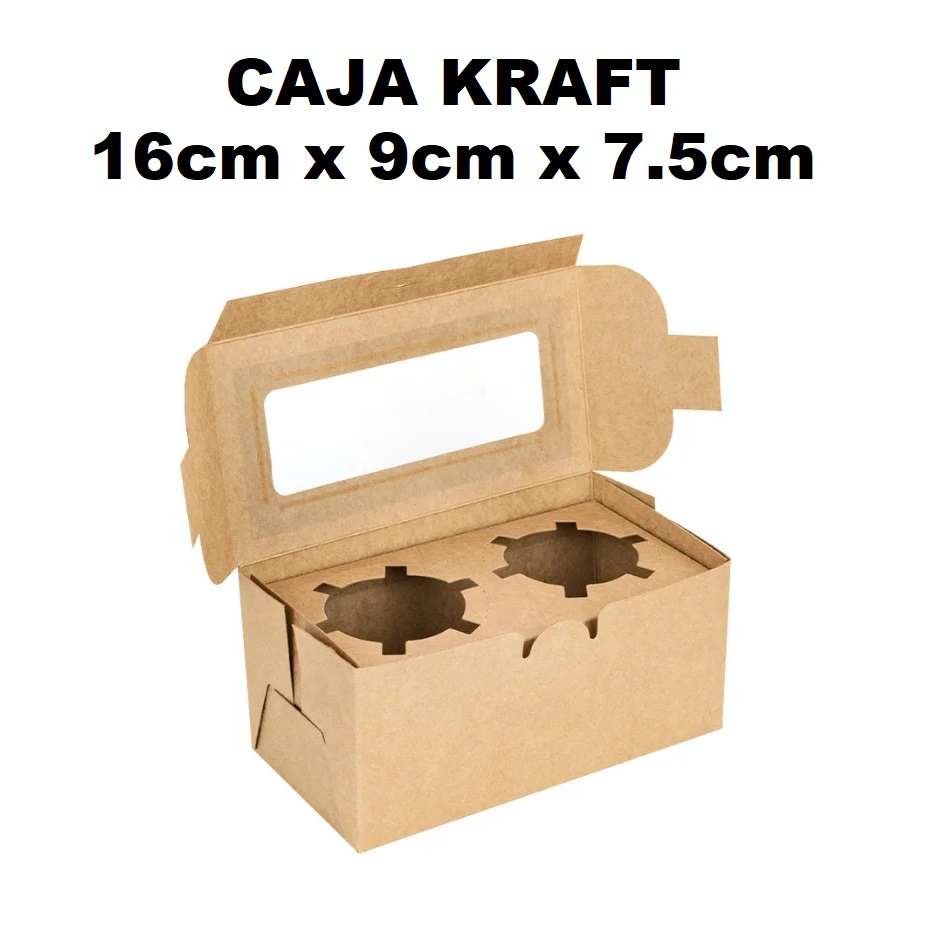 Caja Kraft 16x9x7.5 cm CupCake JM3933