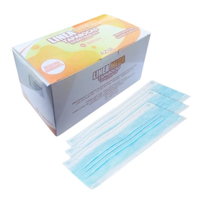 Tapabocas Azul x Caja de 50und