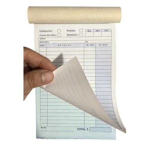 Facturero Con Copia Mediano