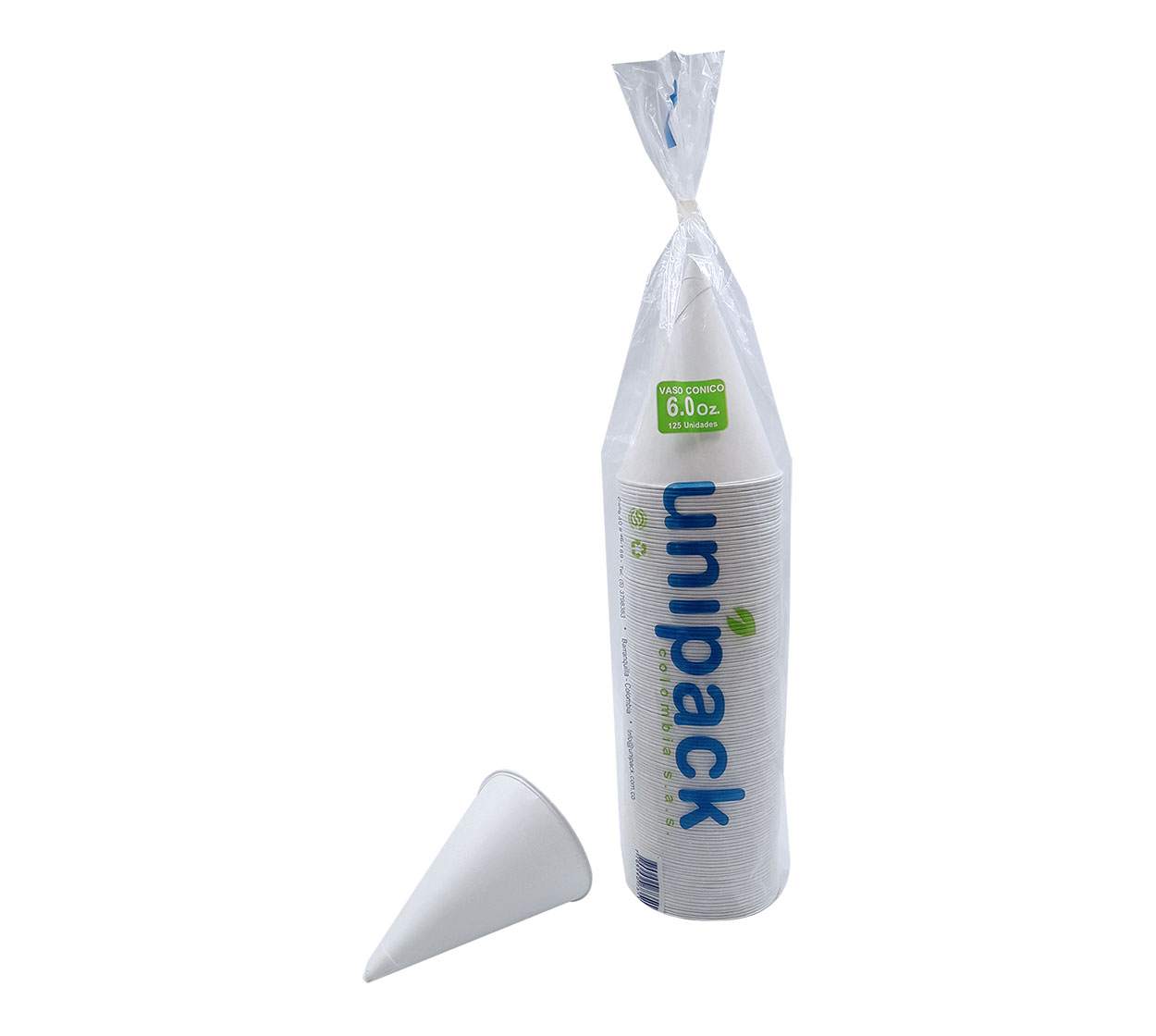 Vaso Conico 6onz x 125und Unipack