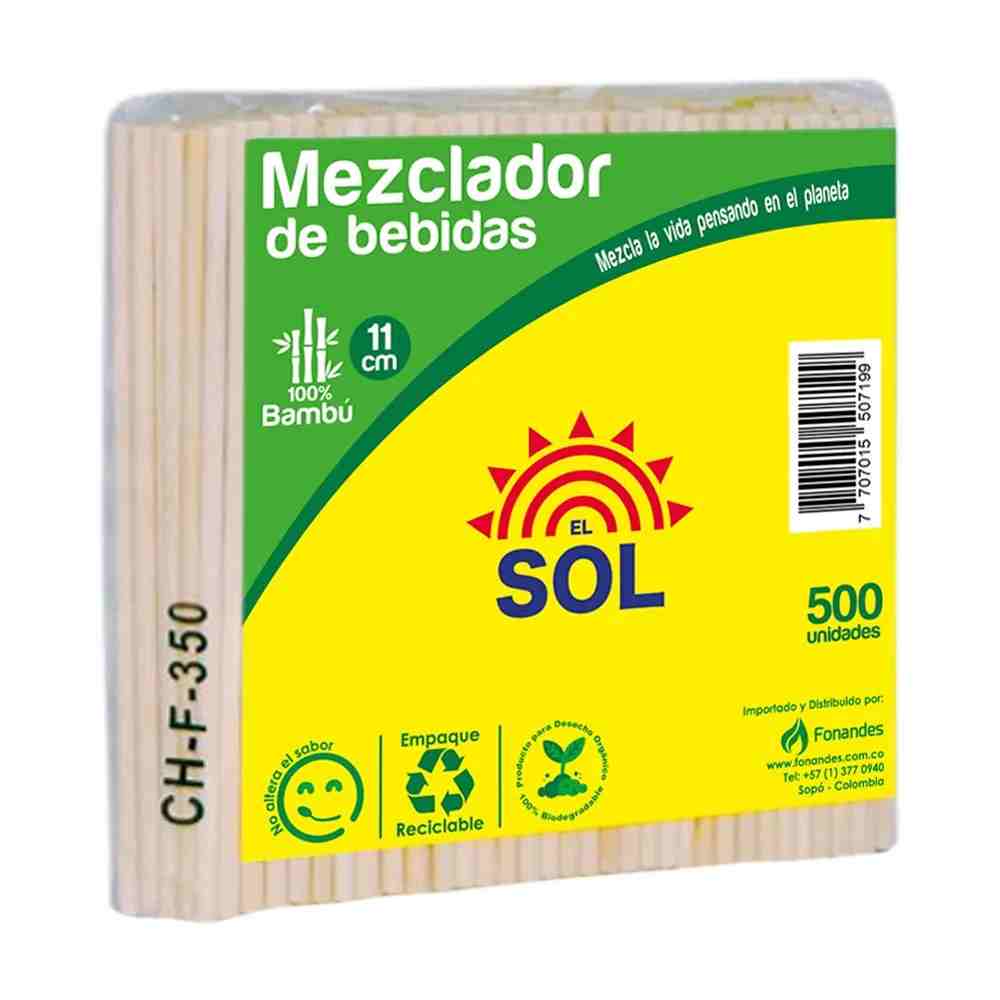 Mezclador Cafe Palito Redondo x 500und EL SOL