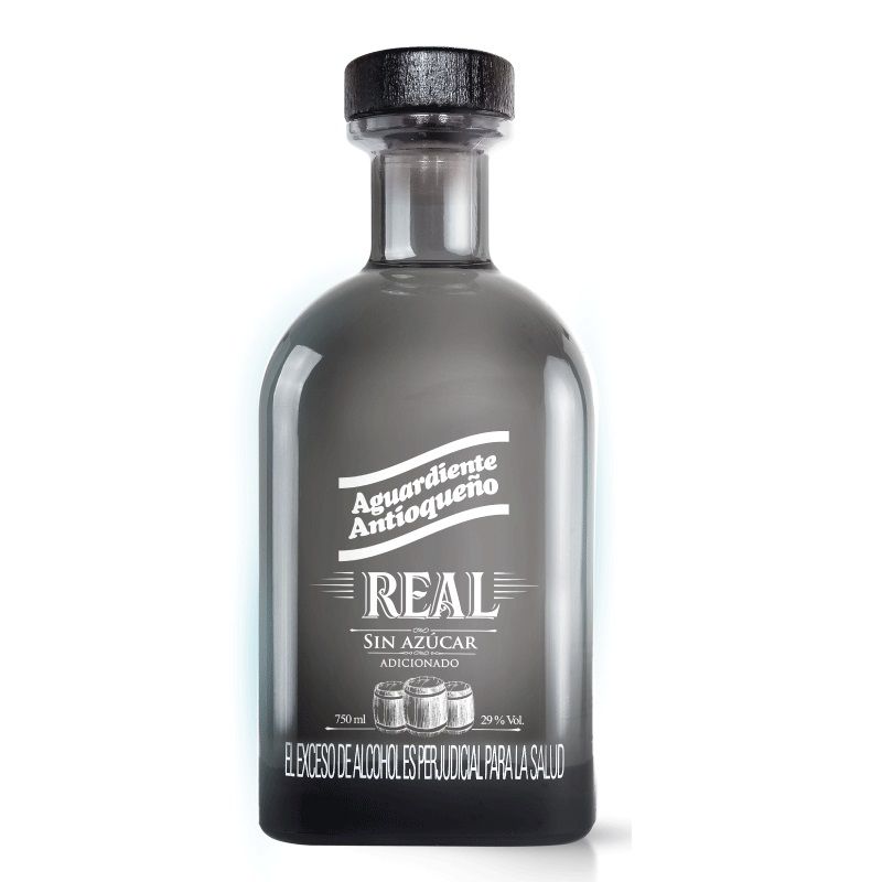 Aguardiente Real Negro 750ml Sin Azucar