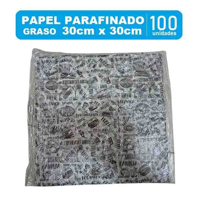 Papel Parafinado Graso Figuras Negra 30x30 cm 100und