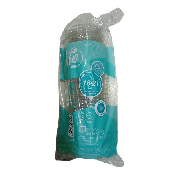 Tapa Vaso Plana 16 onzas Vaso Carton Bioform x 50und