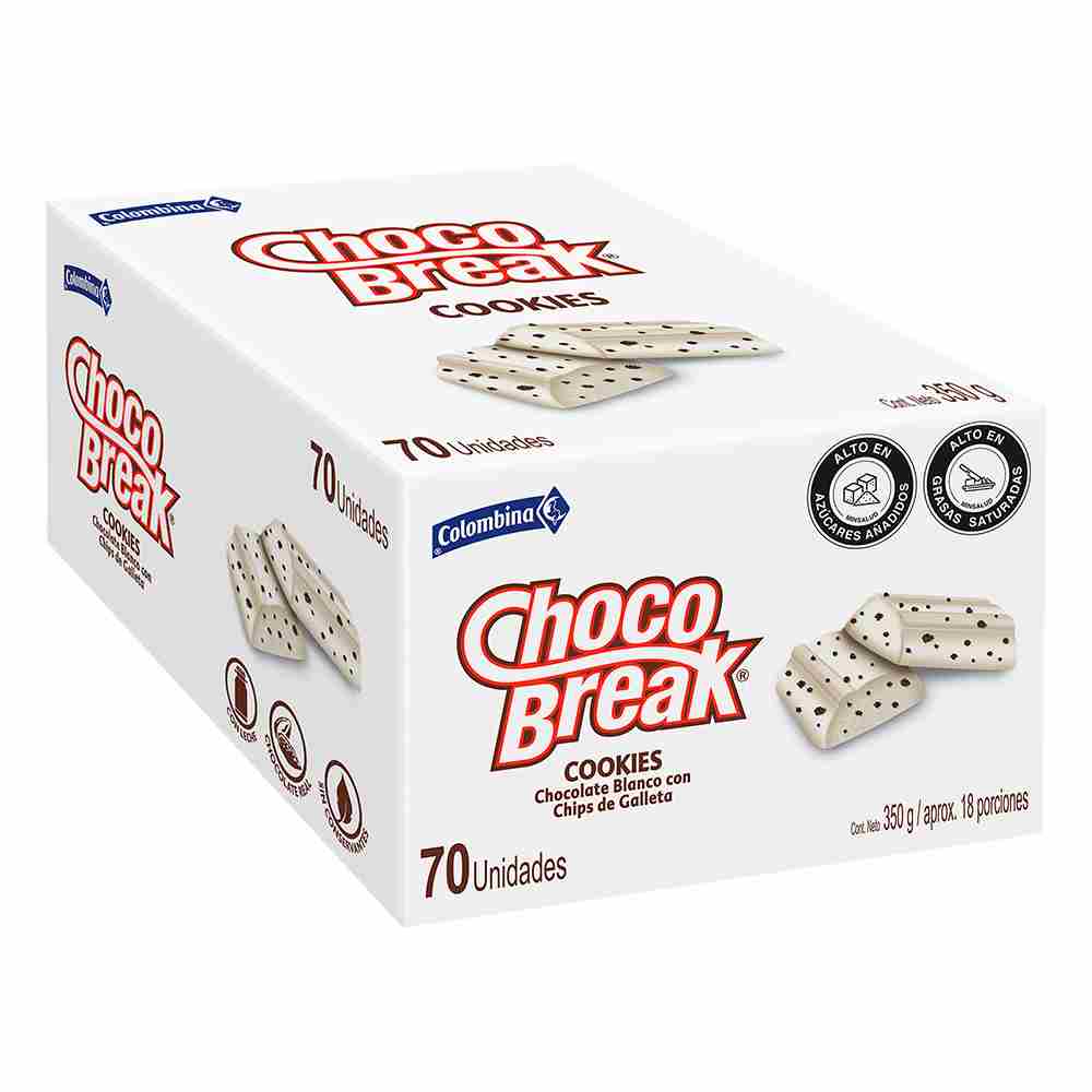 Chocobreak Blanco Plegadiza Cookies x 70und