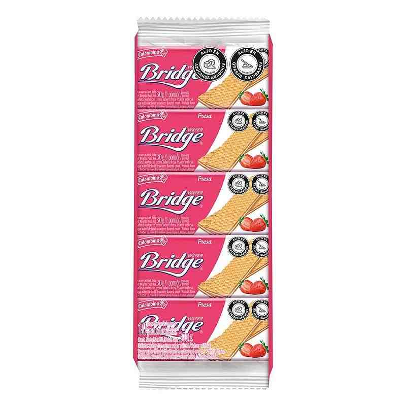 Bridge Wafer Fresa 30gr x 10und