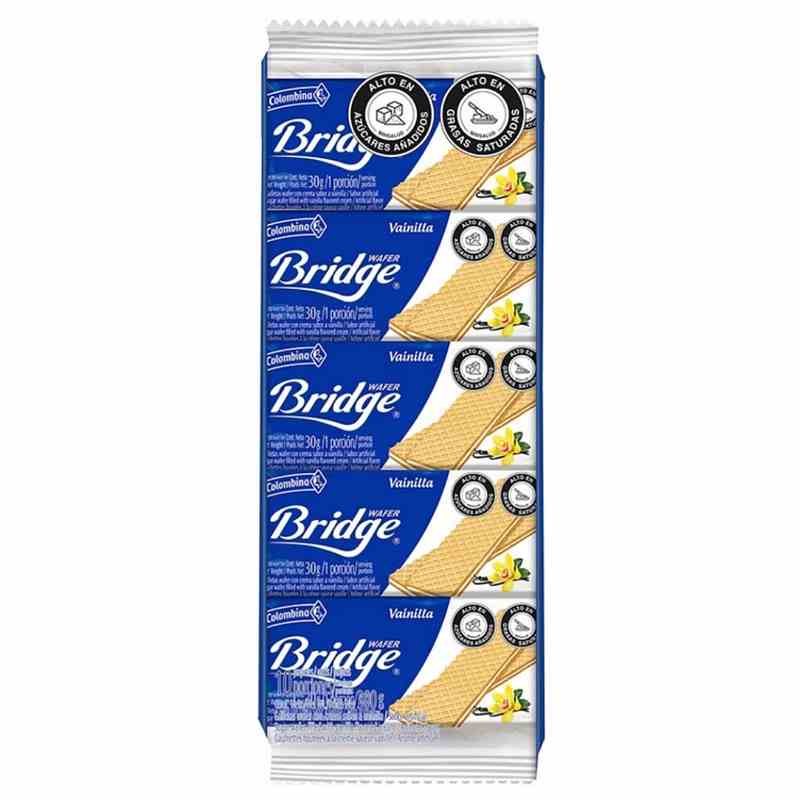 Bridge Wafer Vainilla 30gr x 10und