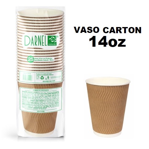 Vaso 14onz x 25und Carton Darnel