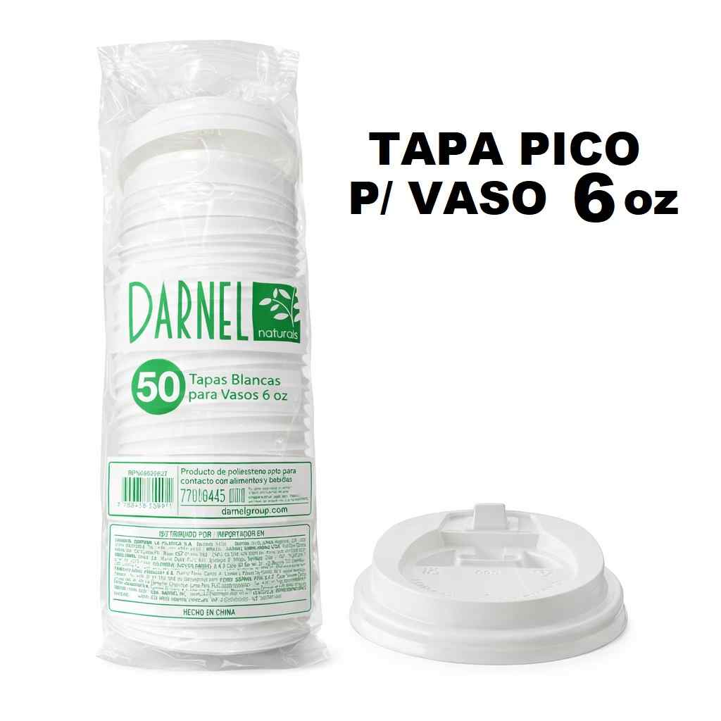Tapa Vaso con Pico 6onz x 50und Darnel