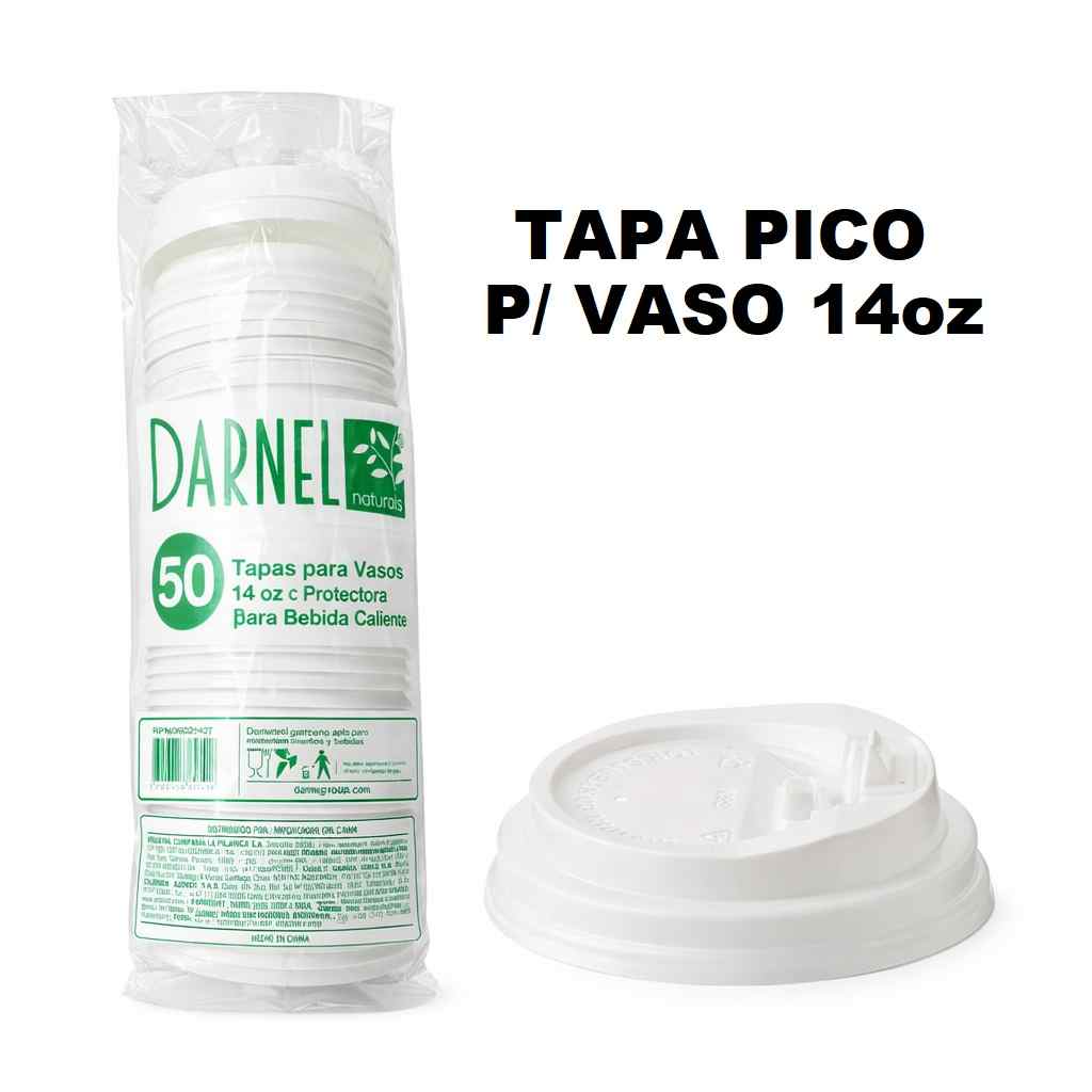 Tapa Vaso con Pico 14onz x 50und Darnel