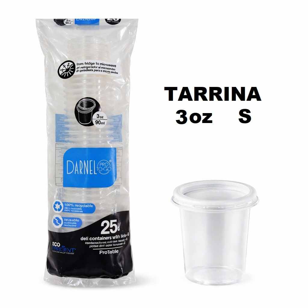 Tarrina 3onz con Tapa x 25und Darnel S