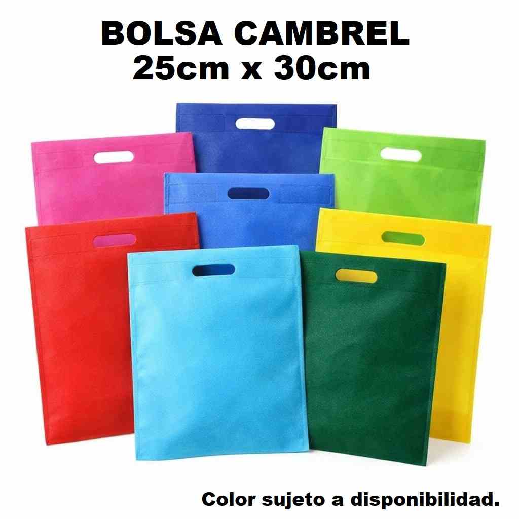 Bolsa Cambrel Ojal 25x30cm Colores JM5582-1