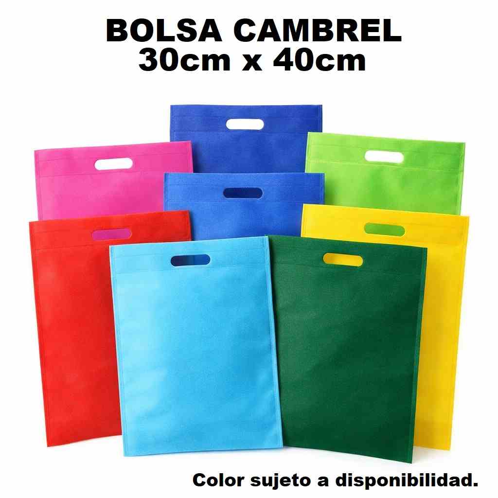 Bolsa Cambrel Ojal 30x40cm Colores JM5582-2